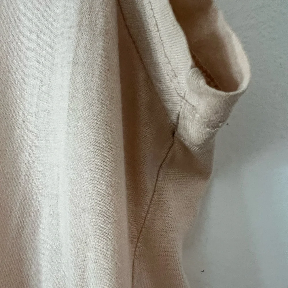 H&M Mama pineapple tshirt sz M maternity peachy pink cap sleeves cotton gold - Picture 7 of 8